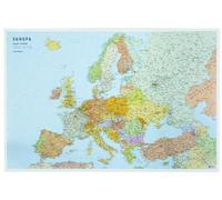 VELOFLEX 4673000 - Mapa de Europa en bloc de escritorio, 40 x 60 cm, con película protectora transparente antirreflejos, bloc de escritorio, bloc para colorear, bloc de manualidades, 1 unidad