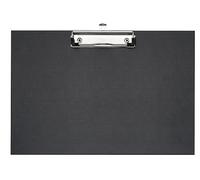 VELOFLEX 4817980 - Portapapeles horizontal, DIN A4, 1 pieza, negro, placa de escritura con abrazadera de metal y ojal para colgar