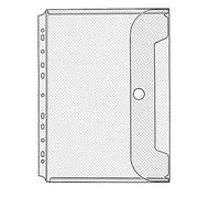 VELOFLEX 5342100 - Cubredocumentos Crystal, 1 pieza, DIN A4, portadocumentos con cierre de velcro, PP, transparente