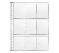 VELOFLEX 5349010 - Fundas para coleccionar DIN A4, con 9 bolsillos para tarjetas coleccionables, transparente, lámina de polipropileno 140 my, 10 unidades