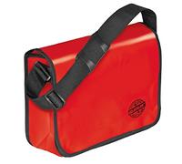 VELOFLEX 7000321 - Bolso bandolera Velocolor, de lona de camión, con compartimento para teléfono móvil, 2 compartimentos para bolígrafos y bolsillo interior, rojo, 1 unidad