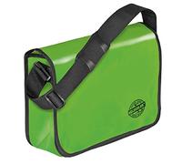 VELOFLEX 7000341 - Bolso bandolera Velocolor, de lona de camión, con compartimento para teléfono móvil, 2 compartimentos para bolígrafos y bolsillo deslizable, verde, 1 unidad