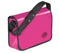 VELOFLEX 7000371 - Bolso bandolera Velocolor, de lona de camión, con compartimento para teléfono móvil, 2 compartimentos para bolígrafos y bolsillo extraíble, rosa, 1 unidad