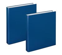 VELOFLEX A114105 - Carpeta de anillas Basic, DIN A4, 2 piezas, azul, altura de llenado 25 mm, mecanismo de 2 anillas