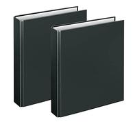 VELOFLEX A115108 - Carpeta de anillas Basic, DIN A5, 2 piezas, negra, altura de llenado 25 mm, mecanismo de 2 anillas