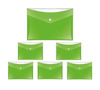 VELOFLEX A455014 - Sobre para documentos Velocolor, 6 unidades, DIN A5, verde, sobre para documentos de película de PP