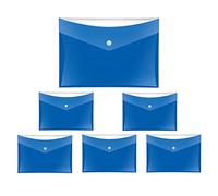 VELOFLEX A455015 - Sobre para documentos Velocolor, 6 unidades, DIN A5, azul, sobre para documentos de película de PP
