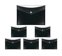 VELOFLEX A455018 - Sobre para documentos Velocolor, 6 unidades, DIN A5, negro, sobre para documentos de película de PP