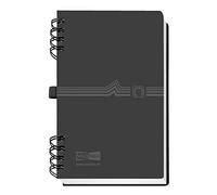 VELOFLEX 5106180 - Agenda con encuadernación en espiral DIN A6, PP, con índice de 12 páginas, encuadernación con anillas para teléfono, negra