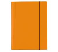Veloflex - Carpeta, A4, glanzkaschiert, color naranja | Carpeta con cierre de esquina (230 x 320 x 15 mm, cartón laminado brillante, 3 solapas)