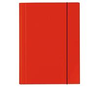 Veloflex - Carpeta, A4, glanzkaschiert, color rojo claro | Carpeta con cierre de esquina (230 x 320 x 15 mm, cartón laminado brillante, 3 solapas)