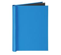 VELOFLEX 4944351 - Carpeta con clips DIN A4 Velocolor, con estructura de lino, capacidad máx. 150 hojas, azul claro, 1 unidad