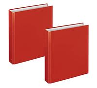 VELOFLEX - Carpeta de anillas Basic A5, 2 anillas, 2 unidades, rojo