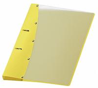 VELOFLEX 1141410 - Carpeta de anillas, carpeta de anillas, DIN A4, mecanismo de 2 anillas, 20 mm, plástico sólido PP, amarillo, 1 unidad