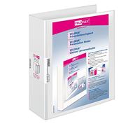 VELOFLEX - Carpeta de anillas Velodur A4 con anillas 2-D, blanca