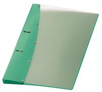 VELOFLEX - Carpeta DIN A4, carpeta de anillas Diamond, 2 anillas, turquesa | Parte frontal transparente, superficie texturizada Diamond, altura de llenado de 20 mm, para unas 200 hojas de papel de 80 g