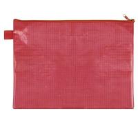 VELOFLEX - Carpeta para documentos DIN A4 con cremallera, color rojo | Formato 320 x 235 mm, fabricado en material EVA reforzado con tejido, sin PVC, repelente al agua y con asa de transporte