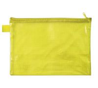 VELOFLEX - Carpeta para documentos DIN A5 con cremallera, amarilla | Formato 235 x 180 mm, fabricado en material EVA reforzado con tejido, sin PVC, repelente al agua y con asa de transporte