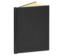 VELOFLEX - Clip de sujeción DIN A4 con resorte, negro | Con resorte metálico para hasta 150 hojas, textura de lino, formato 225 x 310 mm, sin perforar