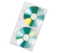 VELOFLEX - Funda doble CD/DVD para 2 CD, PP, 10 unidades