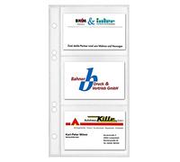 VELOFLEX - Fundas para tarjetas 110 x 210 mm, 6 tarjetas, paq. 10 unidades