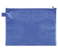 VELOFLEX - Maletín para documentos DIN A4 con cremallera, azul | Formato 320 x 235 mm, fabricada en EVA reforzado con tejido, sin PVC, repelente al agua y con asa de transporte