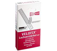 VELOFLEX - Refuerzo agujeros VELOFIX, 105 x 15 mm, paquete de 50 unidades