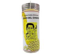 Velón de Juan del Dinero | Vela Especial con Aceite para Atraer el Dinero, Buena Suerte, Prosperidad, Abundancia y Riqueza.