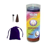 Velón de los chakras - con los colores de los chakras para la alineación y sanación espiritual, equilibrio y armonía energética