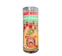 Velón de Navidad para Cumplir Deseos | Vela Especial Navideña para Cualquier Tipo de Petición con Velón Rojo, Pergamino, Lazo Rojo e Instrucciones con Oración.