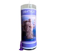 Velón de Obatalá para Ayuda, Protección y Justicia | Velón de Petición con Aceite Litúrgico y Oración de 3 Días de Duración Aproximada.