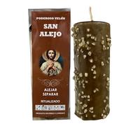 Velón de San Alejo para Alejar y Separar | Poderoso Velón Ritualizado para Separación y Alejamiento de Personas, Especial para Rituales. Incluye Paño, Cuerda e Instrucciones de Uso.
