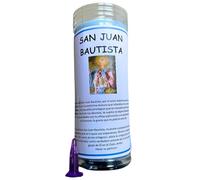 Velón de San Juan Bautista para Alcanzar Guía, Justicia, Paz y Conseguir Misericordia y Perdón | Velón de Petición con Aceite Litúrgico y Oración de 3 Días de Duración Aproximada.