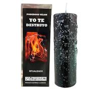 Velón de Yo Te Destruyo | Vela Ritualizada para Destruir Personas que Nos Hieren | Incluye Pergamino Especial e Instrucciones de Uso.