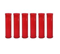 Velón litúrgico alto de cera de parafina. Hasta 6 días de duración. Calidad extra. Ideal para iglesias, cementerios, tumbas...Sin perfume. Velón Santo (6, Rojo, 21cm)