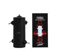 Velón Negro 7 Mechas para Rituales de Limpieza Profunda y Protección • 16 cm Alto x 5,5 cm Ancho • Vela Esotérica para Romper Magia Negra, Cortes y Despojos Energéticos