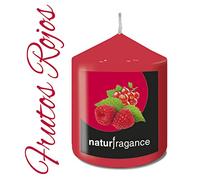 Velón pequeño aroma frutos rojos Naturfragance de la marca productos flower, Ideal para Interiores y Exteriores, Origen Natural, Duradero - Color: Multicolor, Material: Cera