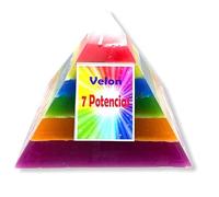Velón Pirámide de las Siete Potencias - Velas y Aromas - 15x15x15cm - HOSTENATURA