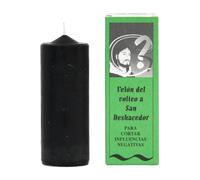 Velón Preparado de San Deshacedor o de Volteo - Ritual con Vela Negra para Eliminar Energías Negativas | Vela para limpieza energética | Hecho a Mano con Hierbas | Incluye Instrucciones y Oración