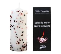 Velón Salga lo Malo y Entre lo Bueno Ritualizado - Vela Esotérica para Transformar Mala Suerte en Oportunidad - Rebozada en Sales y Resinas - Las Velas de Mariano