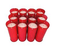 Velón Santo, Velón, Velas Litúrgicas. (9cm 12Undades, Rojo)