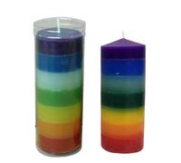Velón siete chakras - siete colores para la alineación y sanación espiritual, equilibrio y armonía energética