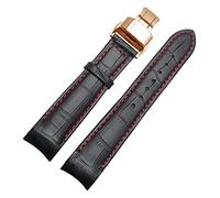 VELORE Banda de reloj de extremo curvado para ciudadano BL9002-37 05A BT0001-12E 01A Cuero genuino de relojería con hebilla de mariposa 20 21 22 mm Correa de moda(Rose Green,21mm)