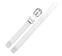 VELORE Bandas de reloj de dama de cuero genuinas para f ossil ES4340 ES4119 ES4000 Mira correas con tornillo de 8 mm rojo negro blancelino blancos(White silver,10mm gold clasp)
