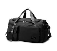 VELORE Bolsa deportiva para gimnasio, viajes, seco y húmedo, para mujer, para natación, hombro, fitness, al aire libre, bolsa de viaje de fin de semana, Black, Talla única