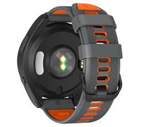 VELORE Correa de reloj de 22 mm para Garmin Forerunner 965/Forerunner 955/Forerunner 945/Forerunner 935, bandas de repuesto de silicona suave de 22 mm(Carbon Gray Orange)