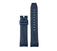 VELORE Correa deportiva de goma para Tissot Sea Star T120 Banda de silicona de buceo curvada de buceo T120417A Banda de reloj de reemplazo de los hombres(Blue no clasp)