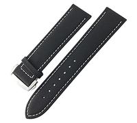 VELORE Nylon Canvas Watch Band para Omega Seamaster Diver 300 para Rolex para Seiko Skx Para Tissot para Longines Leather 19/20/21/22mm de reloj Correa(Black white,20mm Rose buckle)