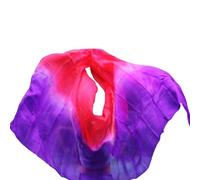Velos de danza del vientre, Velo for danza del vientre Seda Multicolor Varios tamaños(Color 05,XL-270cm-114cm)