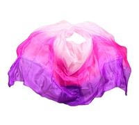Velos de danza del vientre, Velo for danza del vientre Seda Multicolor Varios tamaños(Color 19,XL-270cm-114cm)
